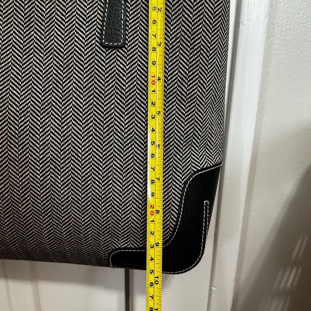 Vintage Lauren Ralph Lauren Black and Cream /white Patterned Tote - Picture 7 of 8